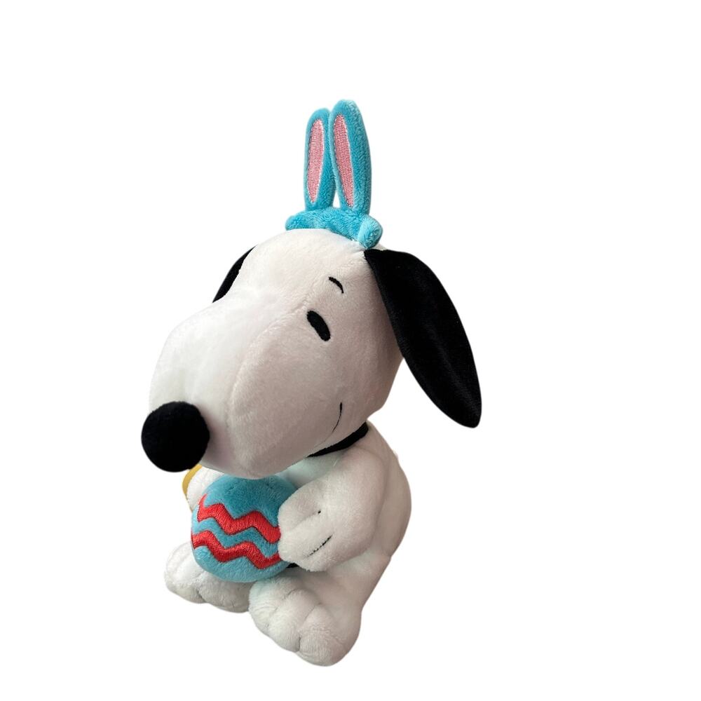 Hallmark plush 6" Snoopy with bunny ears and Easter egg